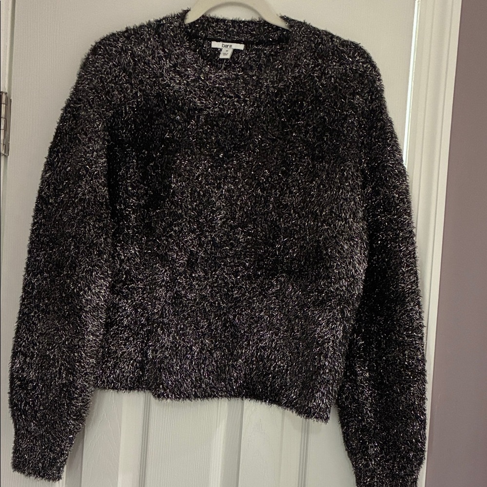 Bar III Textured Black Sweater